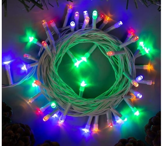 Нить Luazon ECO IP20, 5 м, Н.Б. LED-50-220V, 8 режимов, мульти 3556771