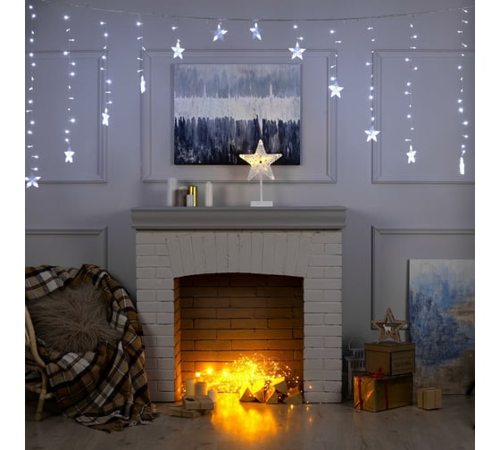 БАХРОМА Luazon ECO Арка, IP20, УМС вилка, Ш2.5 м, В1.2 м, Н.С. LED-136-220V, 8 режимов, белый 3612417