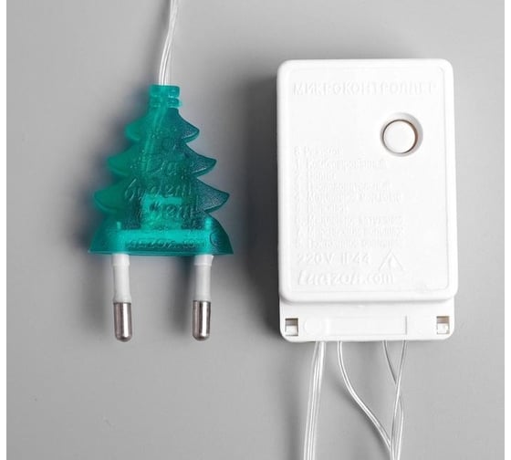 Нить Luazon DCR 4 м, с насадками Сердце Проволока 4.8 см, IP20, Н.С. LED-20-220V, 8 режимов, мульти 2388673