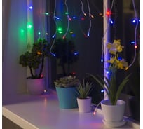 Бахрома Luazon ECO IP20, Ш3 м, В0.5 м, Н.С. LED-80-220V, 8 режимов, мульти 3556844