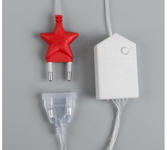 Бахрома Luazon ECO IP20, Ш3 м, В0.5 м, Н.С. LED-80-220V, 8 режимов, мульти 3556844