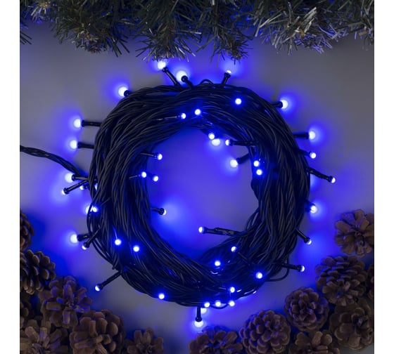 Нить Luazon SPEC IP44, УМС, 10 м, Н.Т. 3W LEDSMD-SB-72-220V, синий 2354095