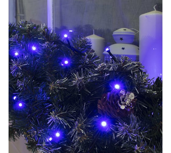 Нить Luazon SPEC IP44, УМС, 10 м, Н.Т. 3W LEDSMD-SB-72-220V, синий 2354095
