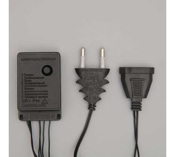 Бахрома Luazon ECO IP20, Ш1.8 м, В0.5 м, Н.Т. LED-48-220V, 8 режимов, мульти 3556836