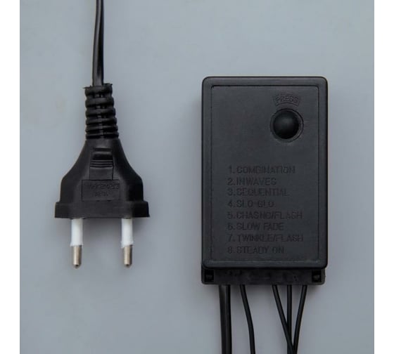 Бахрома Luazon ECO, IP44, Ш:4м, В:0.6м, Н.Т. LED-180-220V, 8 режимов, красный 187274