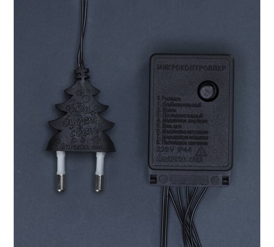 Бахрома Luazon ECO IP20, Ш1.8 м, В0.5 м, Н.Т. LED-48-220V, 8 режимов, желтый 3556841