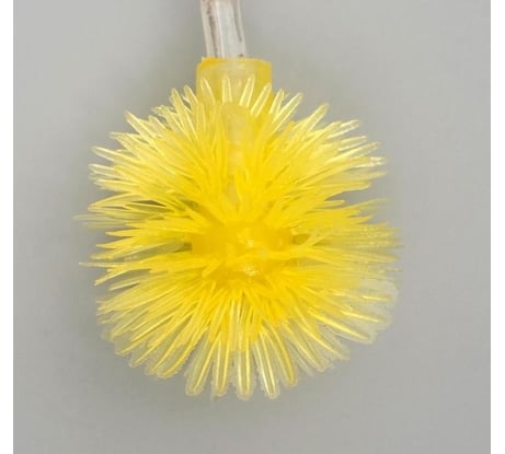 Нить Luazon DCR 5 м, с насадками Ежики Желтые, IP20, Н.С. LED-30-220V, 8 режимов, желтый 3590695