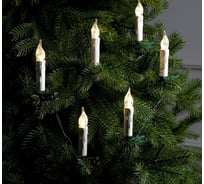 Нить Luazon DCR 4 м, с насадками Свечи на прищепке, IP20, 20 LED-220V, провод зеленый 3612376