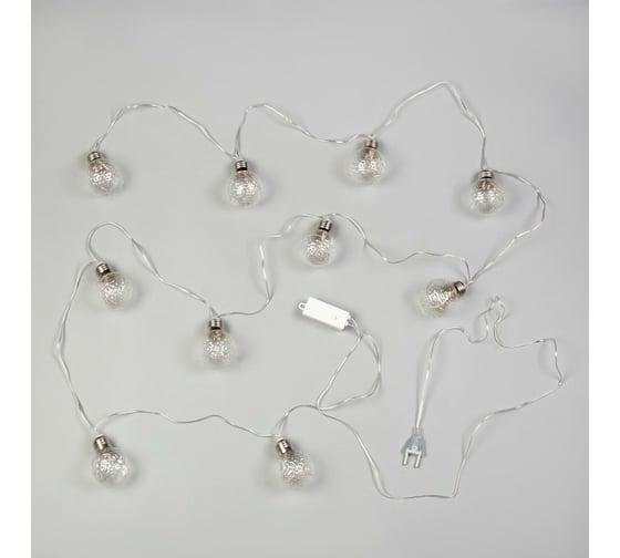 Нить Luazon ROSA 3 м, с насадками Лампочки шары 5 см, IP20, Н.С. LED-80-12V, 8 режимов, мульти 6929864