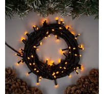 Нить Luazon ECO IP20, 10 м, Н.Т. LED-100-220V, 8 режимов, желтый 3556792