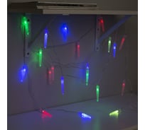 Нить Luazon DCR 5 м, с насадками Сосулька граненая, IP20, Н.С. LED-20-220V, моргает, мульти 185511