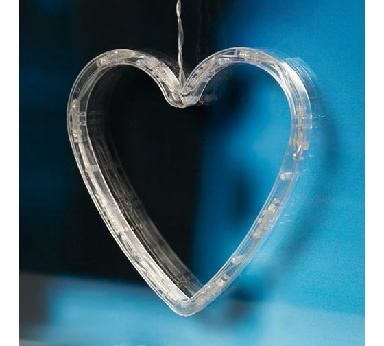 Бахрома Luazon DECOR Сердце, IP20, Ш2.4 м, В0.9 м, Н.С. LED-186-220V, 8 режимов, мульти 4356976