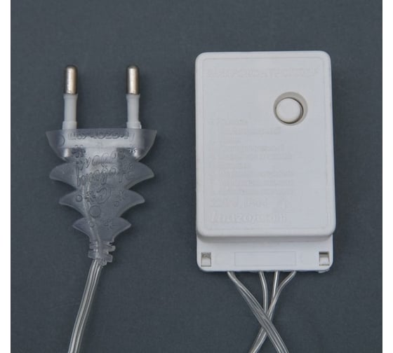 Нить Luazon DCR 4 м, с насадками Кубик Звезда 2.5 см, IP20, Н.С. LED-20-220V, 8 режимов, белый 2388659
