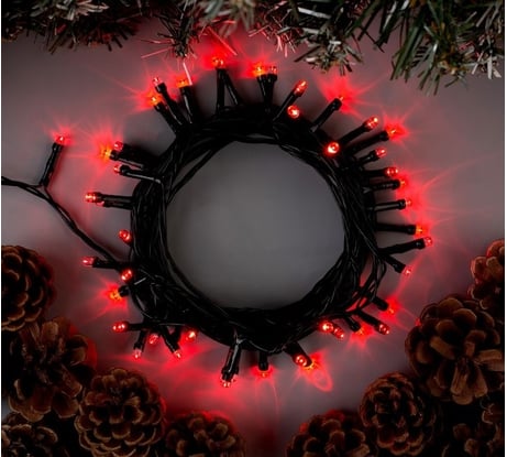 Нить Luazon ECO IP20, 5 м, Н.Т. LED-50-220V, 8 режимов, красный 3556770