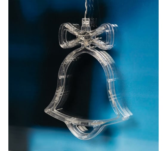 Бахрома Luazon DECOR Колокольчики, IP20, Ш2.4 м, В0.9 м, Н.С. LED-138-220V, 8 режимов, мульти 2361706