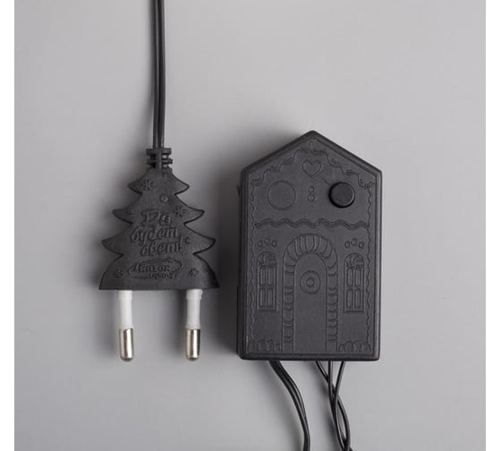 Нить Luazon DCR 5 м, с насадками Шарики Красные, IP20, Н.Т. LED-30-220V, 8 режимов, красный 3590711