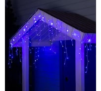 Бахрома Luazon ECO, IP44, Ш4м, В0.6м, Н.Б. LED-180-60-220V, мерцание, синий/белый 3584222