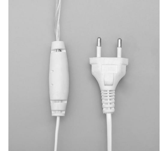Бахрома Luazon ECO, IP44, Ш4м, В0.6м, Н.Б. LED-180-60-220V, мерцание, синий/белый 3584222