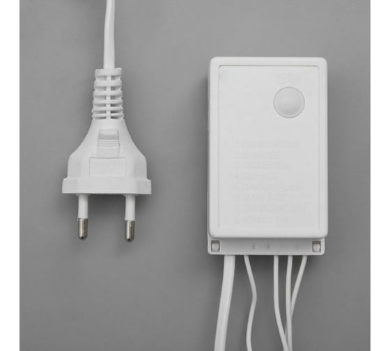 Бахрома Luazon ECO IP44, Ш4м, В0.6м, Н.Б. LED-180-220V, 8 режимов, синий 2361676