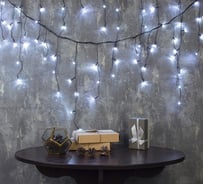 Бахрома Luazon ECO IP20, Ш3 м, В0.5 м, Н.Т. LED-80-220V, 8 режимов,белый 3556853