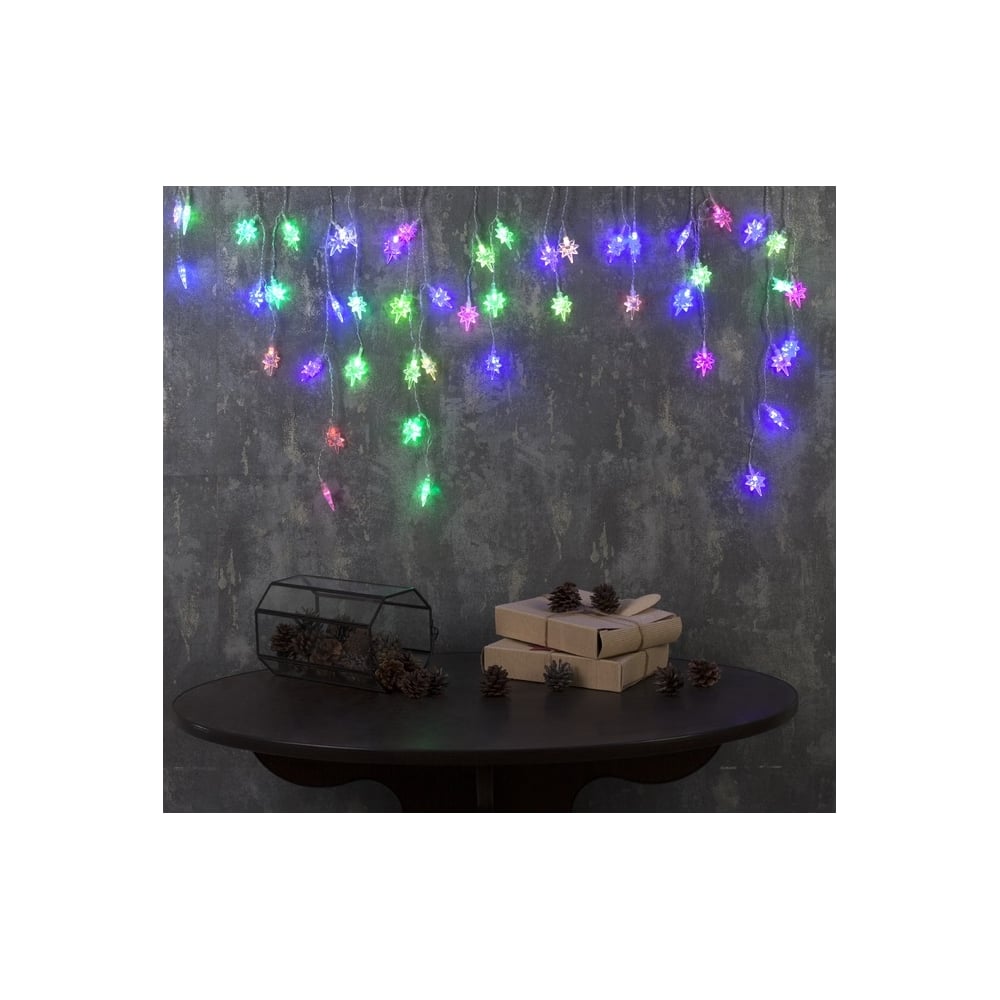 Бахрома Luazon DECOR Звезды 4 см, IP20, Ш1.8 м, В0.5 м, Н.С. LED-48 ...