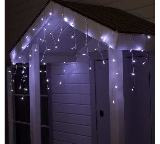 Бахрома Luazon SPEC IP44, Ш3м, В0.6м, Н.С. УМС-2W LED5мм-М-72-24В, БЕЗ БП. фиксинг, белый 5167252
