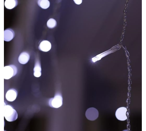 Бахрома Luazon SPEC IP44, Ш3м, В0.6м, Н.С. УМС-2W LED5мм-М-72-24В, БЕЗ БП. фиксинг, белый 5167252