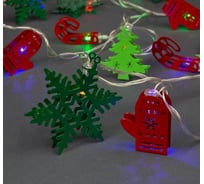 Нить Luazon DCR 4 м, с насадка Зимняя сказка, IP20, Н.С. LED-20-220V, 8 режимов, мульти 3590734