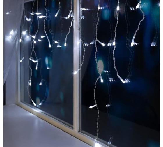 Бахрома Luazon ECO IP20, Ш3 м, В0.5 м, Н.С. LED-80-220V, 8 режимов, белый 3556845