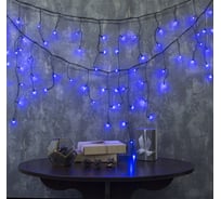 Бахрома Luazon ECO IP20, Ш3 м, В0.5 м, Н.Т. LED-80-220V, 8 режимов, синий 3556855