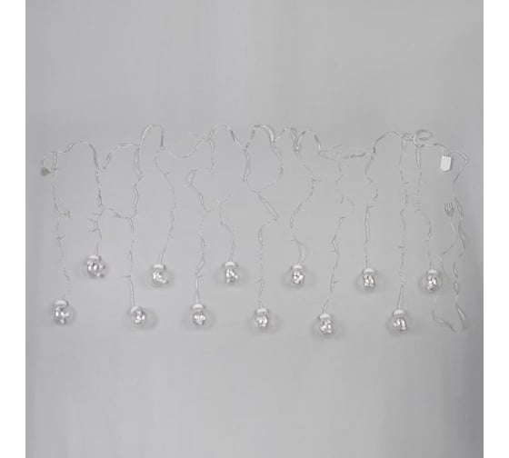 Бахрома Luazon DECOR Шарики, IP20, Ш2.4 м, В0.7 м, Н.С. LED-108-220V, 8 режимов, белый 2361717