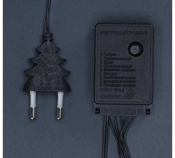 Бахрома Luazon ECO IP20, Ш1.8 м, В0.5 м, Н.Т. LED-48-220V, 8 режимов, синий 3556839