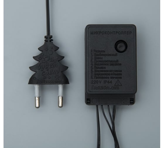 Нить Luazon ECO IP20, 10 м, Н.Т. LED-100-220V, 8 режимов, синий 3556790