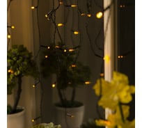 Бахрома Luazon ECO IP20, Ш3 м, В0.5 м, Н.Т. LED-80-220V, 8 режимов, желтый 3556857
