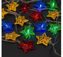 Нить Luazon DCR 4 м, с насадками Звезда 4 см, IP20, Н.С. LED-20-220V, 8 режимов, мульти 2388641