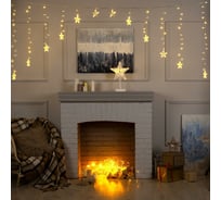 Бахрома Luazon ECO Арка, IP20, УМС вилка, Ш2.5 м, В1.2 м, Н.С. LED-136-220V, 8 режимов, теплый белый 3612418