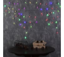 Бахрома Luazon DECOR Елки и снежинки, IP20, Ш3 м, В0.5 м, Н.С. LED-80-220V, моргает, RGRB 3556872