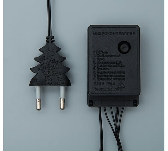 Сеть на елку с кольцом Luazon ECO IP20, d=1.5 м, Н.Т. LED-204-220V, 8 режимов, мульти 1585760