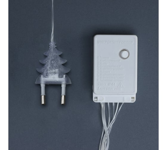 Бахрома Luazon DECOR Колокольчики, IP20, Ш2.4 м, В0.9 м, Н.С. LED-138-220V, 8 режимов, теплый белый 2361708