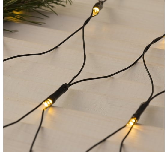 Сеть Luazon ECO IP20, Ш2 м, В2 м, Н.Т. LED-224-220V, 8 режимов, теплый белый 3556876