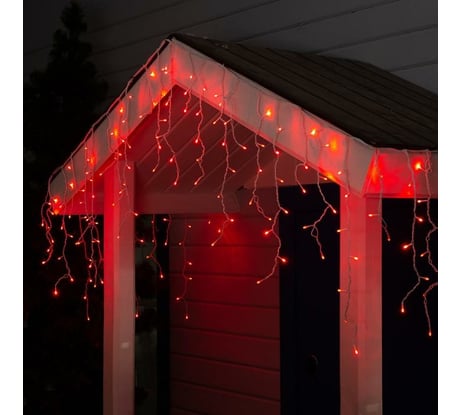 Бахрома Luazon SPEC, IP44, УМС, Ш3м, В0.6м, Н.Б. 3W LED-160-220V, красный 1080176