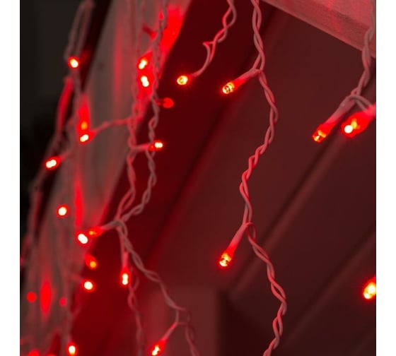 Бахрома Luazon SPEC, IP44, УМС, Ш3м, В0.6м, Н.Б. 3W LED-160-220V, красный 1080176