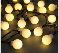 Нить Luazon DCR 5 м, с насадками Шарики Белые, IP20, Н.Т. LED-30-220V, 8 режимов, теплый белый 3590707
