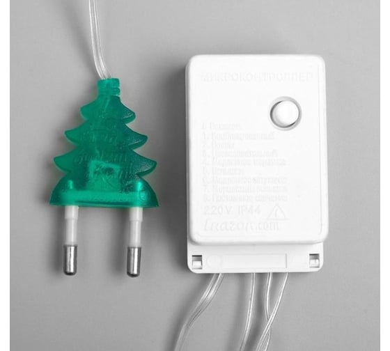 Нить Luazon DCR 5 м, с насадками Ежики цветные, IP20, Н.С. LED-30-220V, 8 режимов, мульти 3590691
