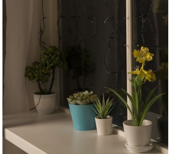 Бахрома Luazon ECO IP20, Ш1.8 м, В0.5 м, Н.Т. LED-48-220V, 8 режимов, фиолет 3556840