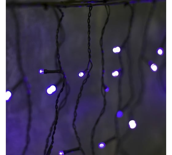 Бахрома Luazon ECO IP20, Ш1.8 м, В0.5 м, Н.Т. LED-48-220V, 8 режимов, фиолет 3556840