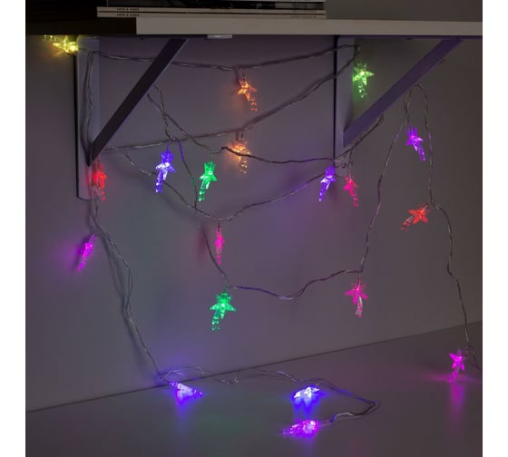 Нить Luazon DCR 5 м, с насадками Комета, IP20, Н.С. LED-20-220V, моргает, мульти 1080402