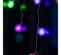 Бахрома Luazon DECOR Ежики, IP20, Ш3 м, В0.5 м, Н.С. LED-80-220V, моргает, мульти RGRB 3556869