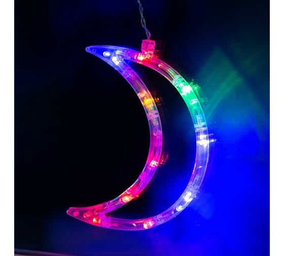 Бахрома Luazon DECOR Месяц, IP20, Ш2.7 м, В0.9 м, Н.С. LED-138-220V, 8 режимов, мульти 4356979
