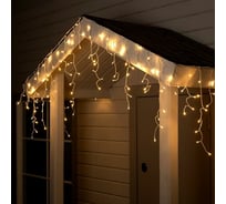 Бахрома Luazon ECO IP44, Ш4м, В0.6м, Н.Б. LED-180-220V, 8 режимов, теплый белый 2361678